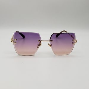 *NEW* Purple Colorblock Metal Frame Sunglasses